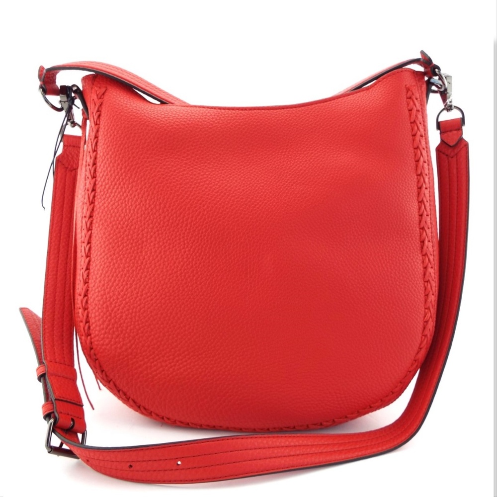 New REBECCA MINKOFF Blood Orange Convertible Hobo - Picture 2 of 8